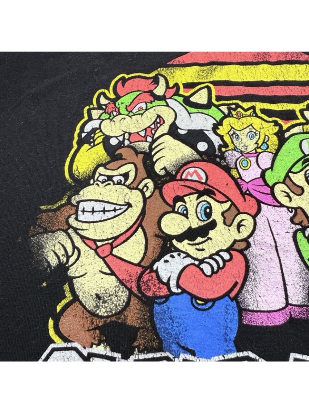 Nintendo Super Mario Tshirt Men Size L Luigi Bowser Character Video Game Gamer - Picture 7 of 12